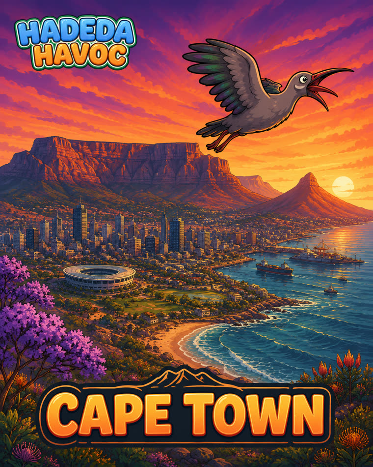 Hadeda Havoc - CAPE TOWN, one of the six cities