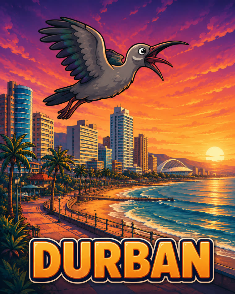 Hadeda Havoc - DURBAN, one of the six cities