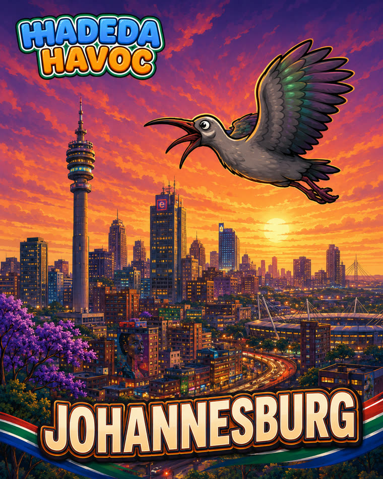 Hadeda Havoc - JOBURG, one of the six cities