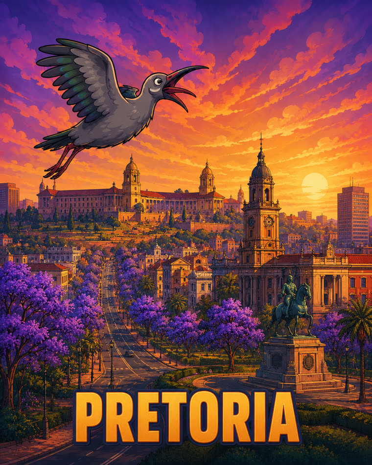 Hadeda Havoc - PRETORIA, one of the six cities